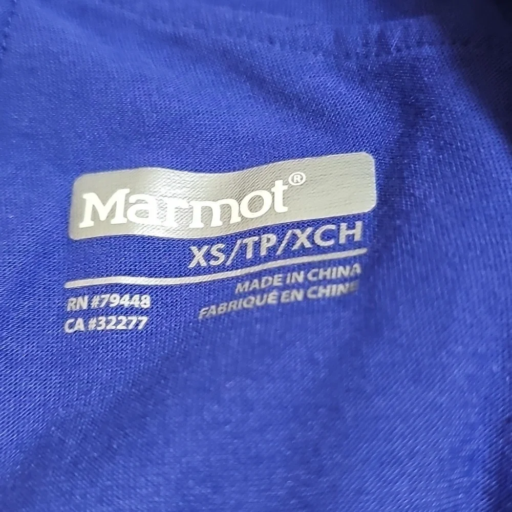 Marmot Active Sport Sleeveless V-Neck Lined Athletic Dress Blue Size XS